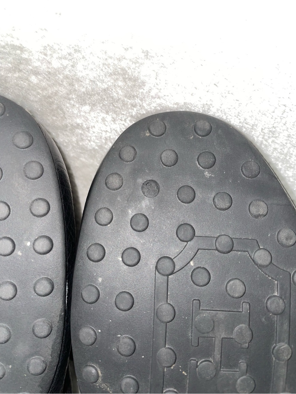 Coach Fredrica Black Pebbled Leather Loafers with Silver Logo Plate With Box Sz9 - Picture 8 of 12